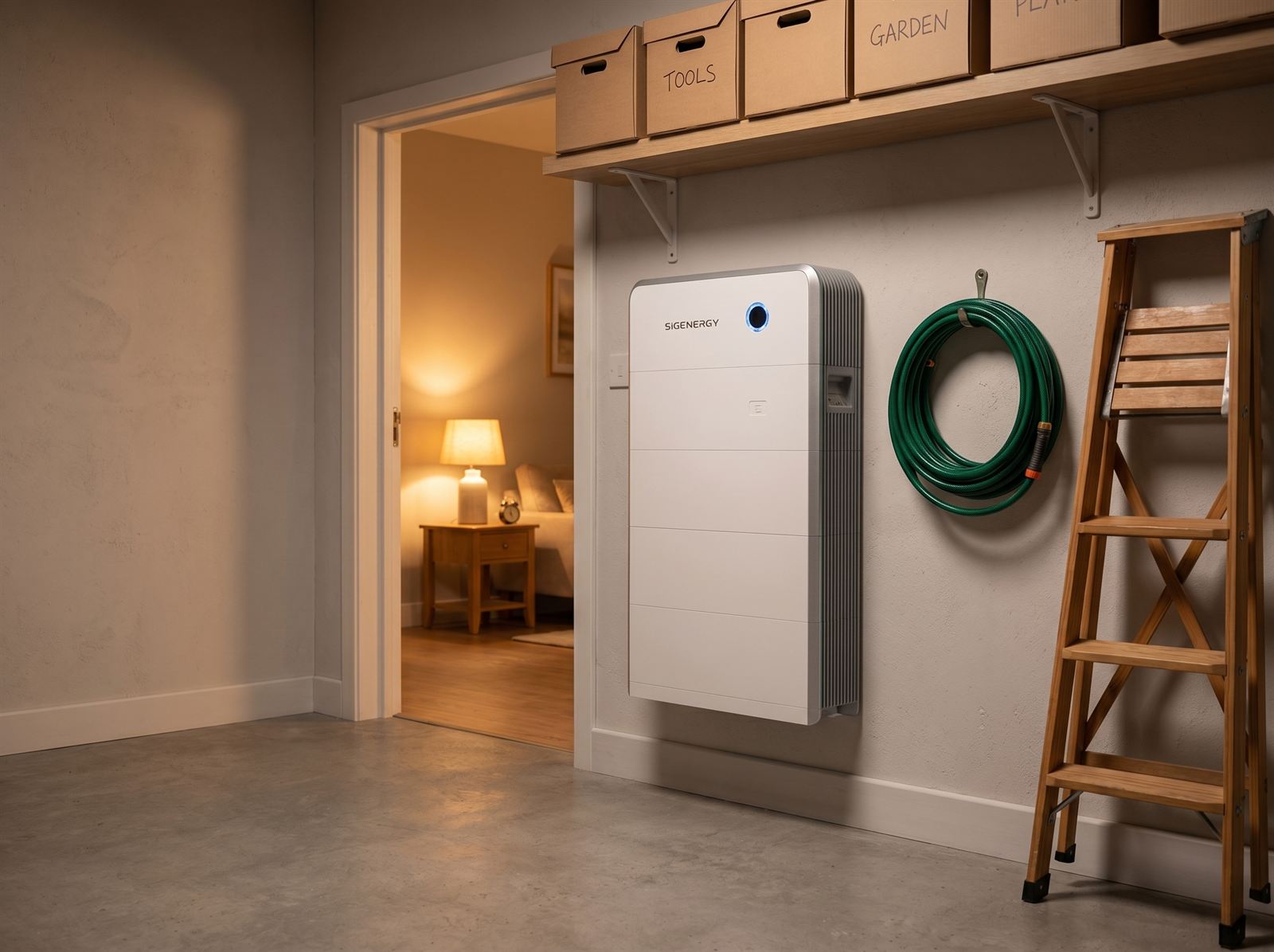 Sigenergy home battery installed in a home garage